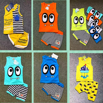 2017新款男女童短袖套裝 地?cái)偣S直銷，義烏馳澤商行熱銷批發(fā)